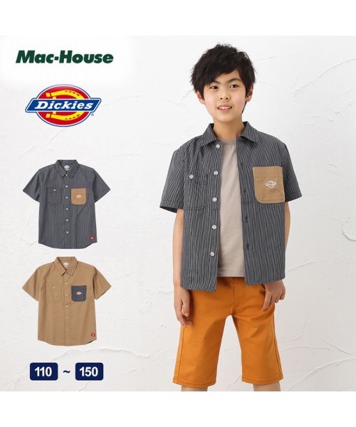 MAC HOUSE(kid's)(マックハウス（キッズ）)/Dickies ディッキーズ ワークシャツ 1270－9405/ネイビー