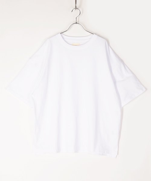 Amerikaya(Amerikaya)/【アメリカ屋】天竺 ビッグシルエット 半袖 Tシャツ/ホワイト