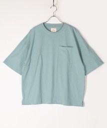 Amerikaya(Amerikaya)/【アメリカ屋】天竺 ビッグシルエット 半袖 Tシャツ/ブルー