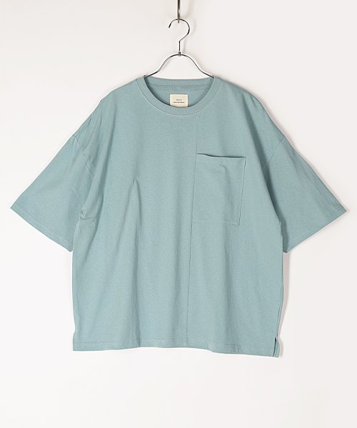 Amerikaya(Amerikaya)/【アメリカ屋】天竺 ビッグシルエット 半袖 Tシャツ/ブルー