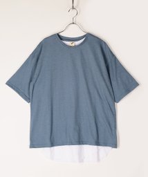 Amerikaya(Amerikaya)/【アメリカ屋】半袖Tシャツ X タンクトップ アンサンブル 2点セット/ダークブルー