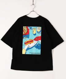 Amerikaya(Amerikaya)/【アメリカ屋】イラスト バックプリント 半袖 Tシャツ/ブラック