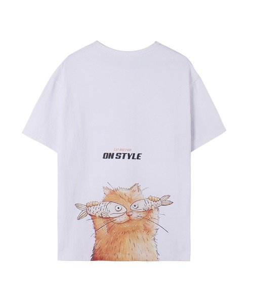 セール Hook ネコ柄プリント ビッグtシャツ Hook フック Hook Magaseek