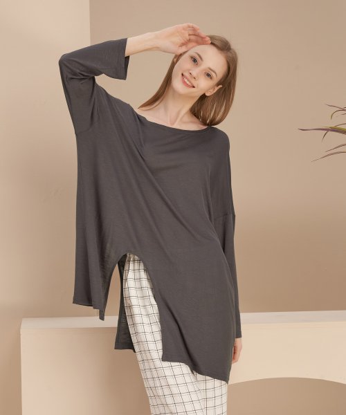 アシンメトリー チュニック セットルームウェア オシャレボ Osyarevo Magaseek