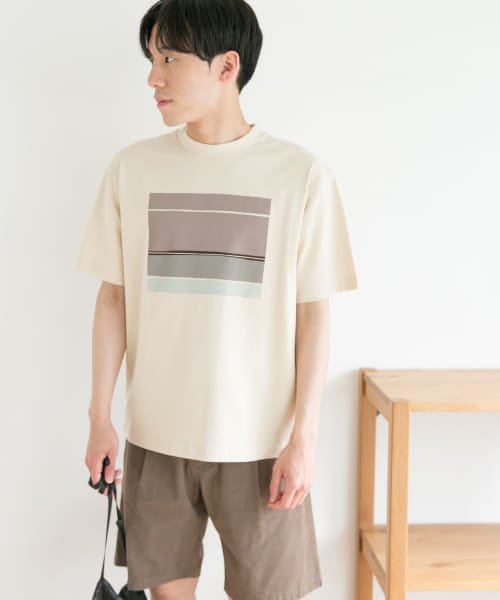 URBAN RESEARCH DOORS(アーバンリサーチドアーズ)/『WEB限定』イラストプリントTシャツ/TAUPE