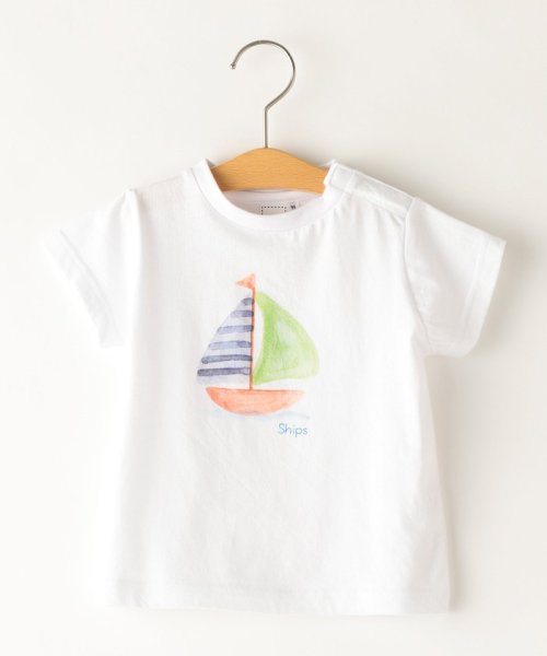 SHIPS KIDS(シップスキッズ)/SHIPS KIDS:ウォーターカラー プリント TEE(80～90cm)/ホワイト