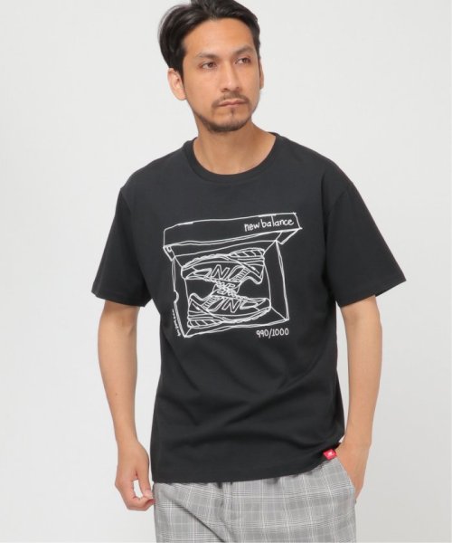 ikka(イッカ)/New Balance ボックスTシャツ/ブラック