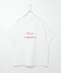 VENCE　EXCHANGE(ヴァンス　エクスチェンジ)/フロントプリントBIGTシャツ/ホワイト