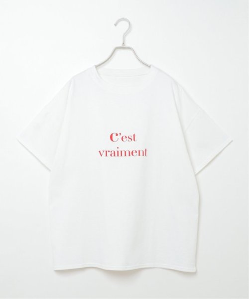 VENCE　EXCHANGE(ヴァンス　エクスチェンジ)/フロントプリントBIGTシャツ/ホワイト