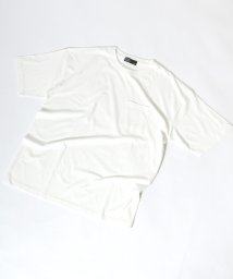 MARUKAWA(マルカワ)/ビッグ無地 ポケットTシャツ 半袖/ホワイト