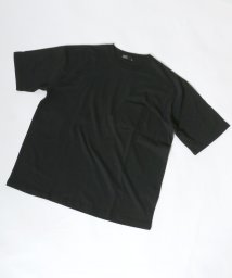 MARUKAWA(マルカワ)/ビッグ無地 ポケットTシャツ 半袖/ブラック