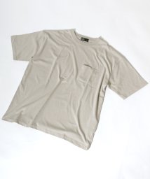 MARUKAWA(マルカワ)/ビッグ無地 ポケットTシャツ 半袖/ベージュ