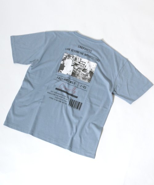 MARUKAWA(マルカワ)/バックフォトバーコード Tシャツ半袖/柄8
