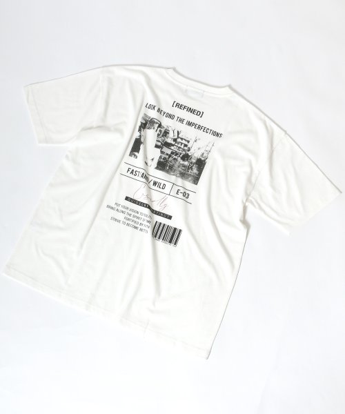 MARUKAWA(マルカワ)/バックフォトバーコード Tシャツ半袖/柄5