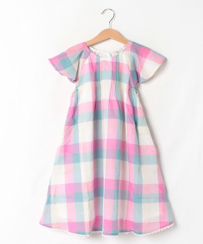 セール 30 Off マドラスチェックワンピース プティマイン Petit Main Magaseek