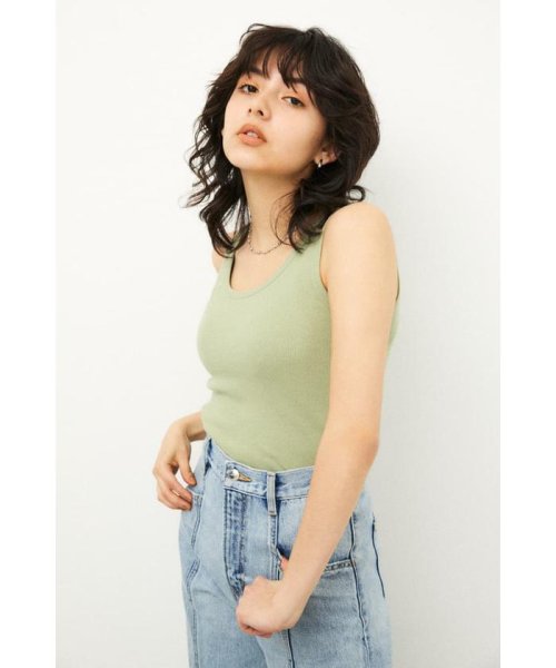 LAGUA GEM(ラグアジェム)/BASIC TANK TOP/LIME