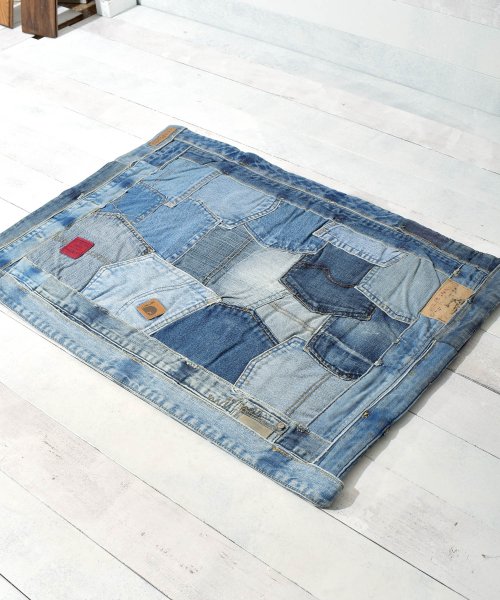 ar/mg(エーアールエムジー)/【75】【LD002】JEANS　BACK　STYLE　SP　RUG（70×50）/インディゴ