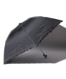 LANVIN Collection(umbrella)(ランバンコレクション（傘）)/LANVIN CLLECTION（ランバンコレクション）晴雨兼用折りたたみ日傘　オーガンジーバラカットワーク/ブラック