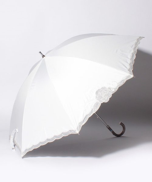 LANVIN Collection(umbrella)(ランバンコレクション（傘）)/LANVIN CLLECTION（ランバンコレクション）晴雨兼用日傘　オーガンジーバラカットワーク/オフホワイト