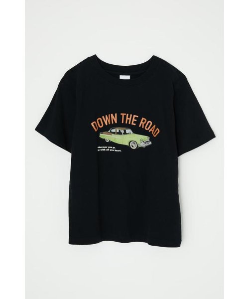 moussy(マウジー)/DOWN THE ROAD Tシャツ/BLK