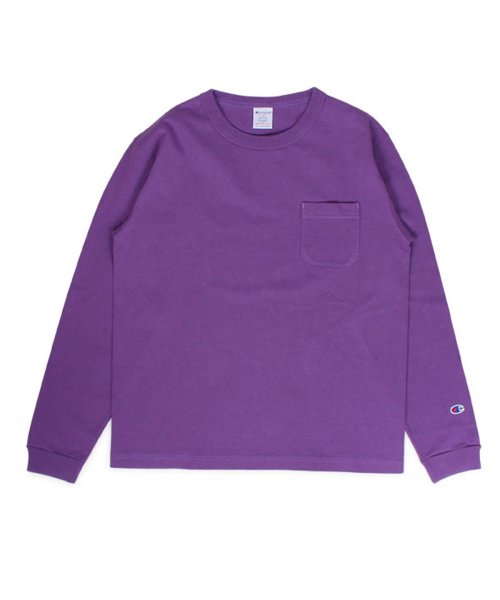 CHAMPION(チャンピオン)/チャンピオン Champion Tシャツ 長袖 メンズ レディース LONG SLEEVE T－SHIRT ブラック ホワイト グレー ネイビー 黒 白 C5－/パープル