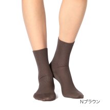 fukuske(フクスケ)/福助 公式 靴下 レディース fukuske ゆったりサポート クルー丈 ソックス 3363－450<br>23－24cm 人気 フィット 伸びる 無地 ベーシ/ブラウン