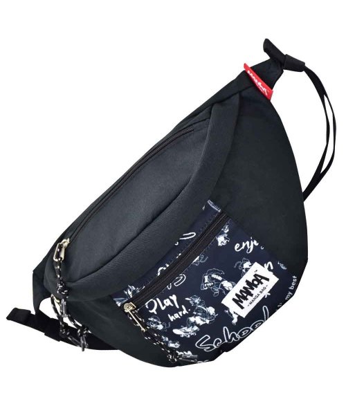 マンバ ウエストバッグ ショルダーポーチ 撥水 ナイロン 小さめ 軽量 黒 女子 男子 男女兼用 高校生 中学生 ユニセックス レディース 女性 メンズ 男性 ランナー Runner Magaseek