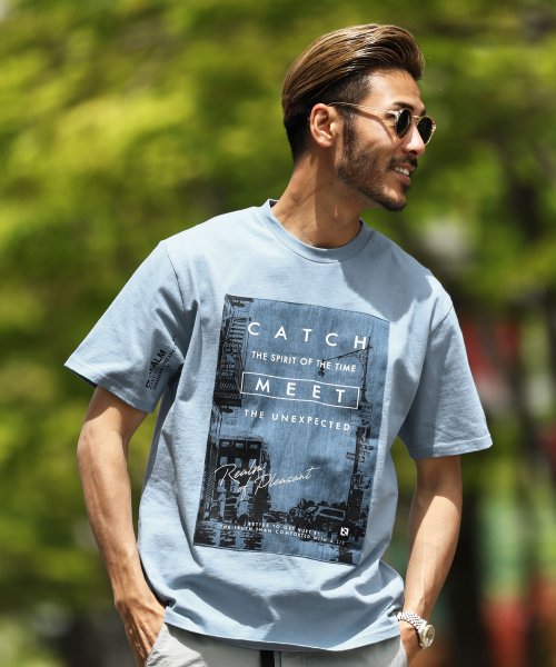 ジギーズショップ Jiggys Shop デニムプリント貼り付け半袖tシャツ Tシャツ メンズ おしゃれ ティーシャツ 半袖 カットソー トップス クルーネック Magaseek