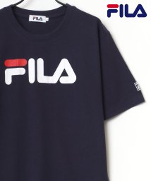 LAZAR(ラザル)/【Lazar】FILA/フィラ ロゴ プリント クルーネック Tシャツ/ネイビー