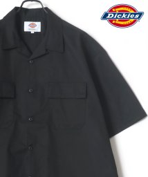 LAZAR(ラザル)/【Lazar】Dickies/ディッキーズ T/Cツイル オーバーサイズ オープンカラー ワークシャツ/CPOシャツ/シャツジャケット/ブラック