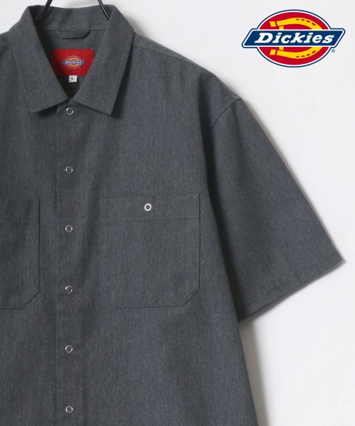 LAZAR(ラザル)/【Lazar】Dickies/ディッキーズ 【別注】 T/Cツイル オーバーサイズ ワークシャツ/CPOシャツ/シャツジャケット/チャコール