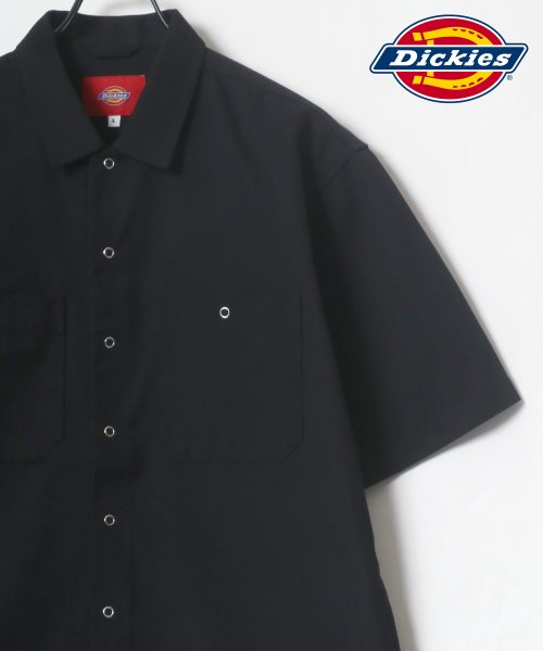 LAZAR(ラザル)/【Lazar】Dickies/ディッキーズ 【別注】 T/Cツイル オーバーサイズ ワークシャツ/CPOシャツ/シャツジャケット/ブラック