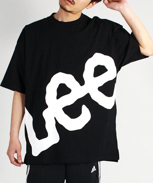 Lee(Lee)/【別注】【LEE】 リー ビックロゴ プリント 半袖 Tシャツ ユニセックス/ピュアブラック