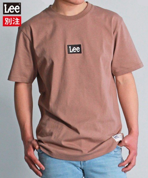 Lee(Lee)/【別注】【LEE】 リー ミニロゴ プリント 半袖 Tシャツ ユニセックス/ブラウン