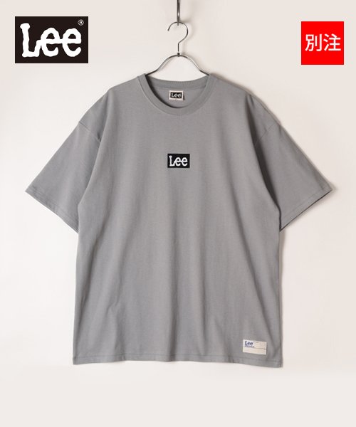 Lee(Lee)/【別注】【LEE】 リー ボックスロゴ 半袖 Tシャツ ビッグシルエット 22SS/グレイ