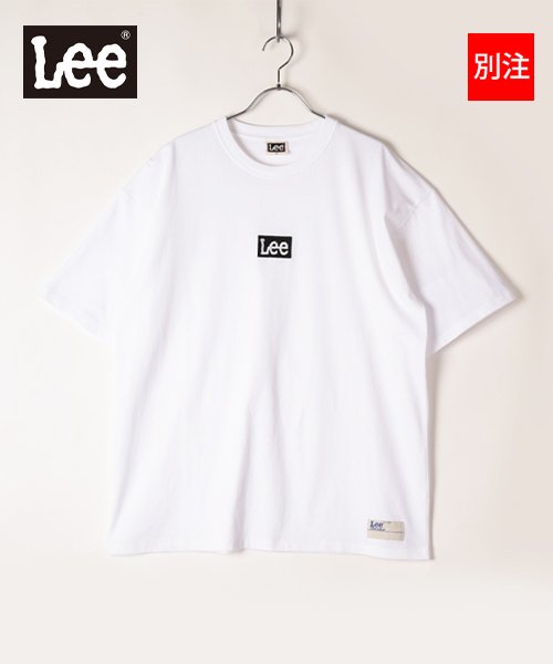 Lee(Lee)/【別注】【LEE】 リー ボックスロゴ 半袖 Tシャツ ビッグシルエット 22SS/ホワイト