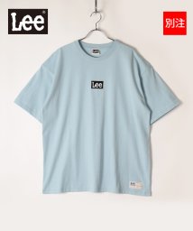 Lee(Lee)/【別注】【LEE】 リー ボックスロゴ 半袖 Tシャツ ビッグシルエット 22SS/ブルー