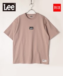 Lee(Lee)/【別注】【LEE】 リー ボックスロゴ 半袖 Tシャツ ビッグシルエット 22SS/ピンク