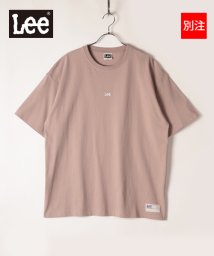 Lee(Lee)/【別注】【LEE】 リー ミニロゴ 刺繍 半袖 Tシャツ ビッグシルエット 22SS/ピンク