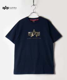 ALPHA INDUSTRIES(アルファインダストリーズ)/【ALPHA】 アルファ AL A－MARK MULTI Tシャツ/ネイビー