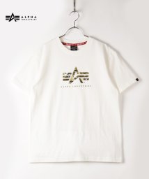 ALPHA INDUSTRIES(アルファインダストリーズ)/【ALPHA】 アルファ AL A－MARK MULTI Tシャツ/ホワイト