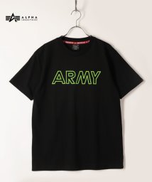 ALPHA INDUSTRIES(アルファインダストリーズ)/【ALPHA】 アルファ ARMY Tシャツ/ブラック