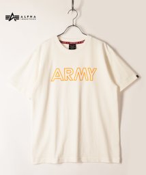 ALPHA INDUSTRIES(アルファインダストリーズ)/【ALPHA】 アルファ ARMY Tシャツ/ホワイト