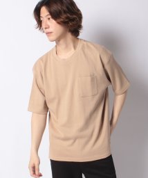 STYLEBLOCK(スタイルブロック)/ハニカムＷフェイスＴシャツ/ベージュ