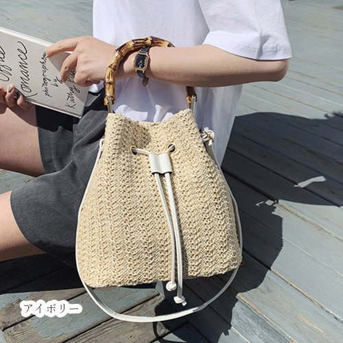 セール 巾着かごバッグ トートバッグ 2way 手提げ 504074478 ミニミニストア Miniministore Magaseek