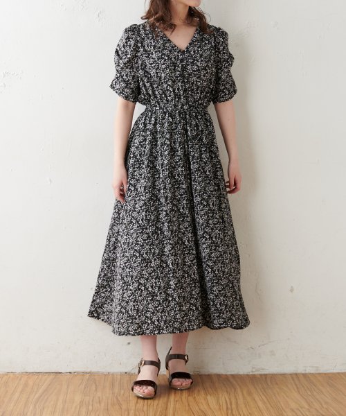 セール 50 Off 花柄パワーショルダーワンピース オリーブデオリーブ Olive Des Olive Magaseek