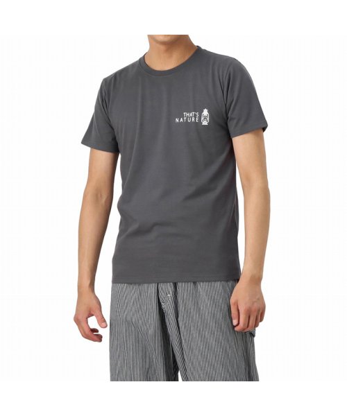 MAC HOUSE(men)(マックハウス（メンズ）)/T－GRAPHICS ティーグラフィックス アウトドアプリント半袖Tシャツ EJ213－MC258/グレー