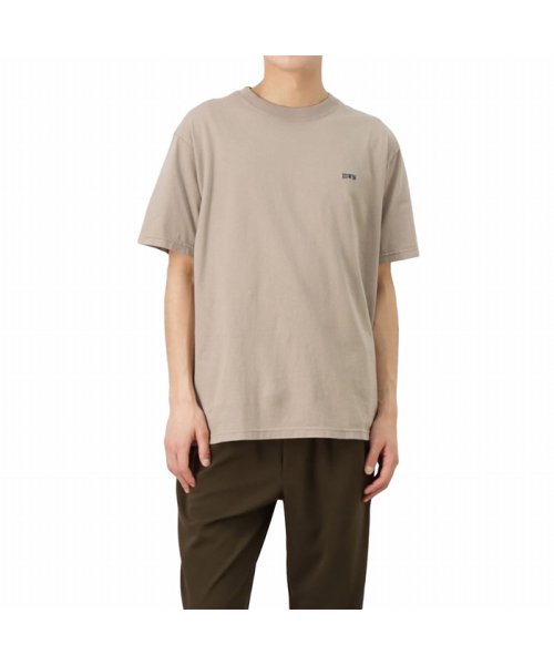 MAC HOUSE(men)(マックハウス（メンズ）)/EDWIN エドウィン プリント半袖Tシャツ ET8037－202/ベージュ