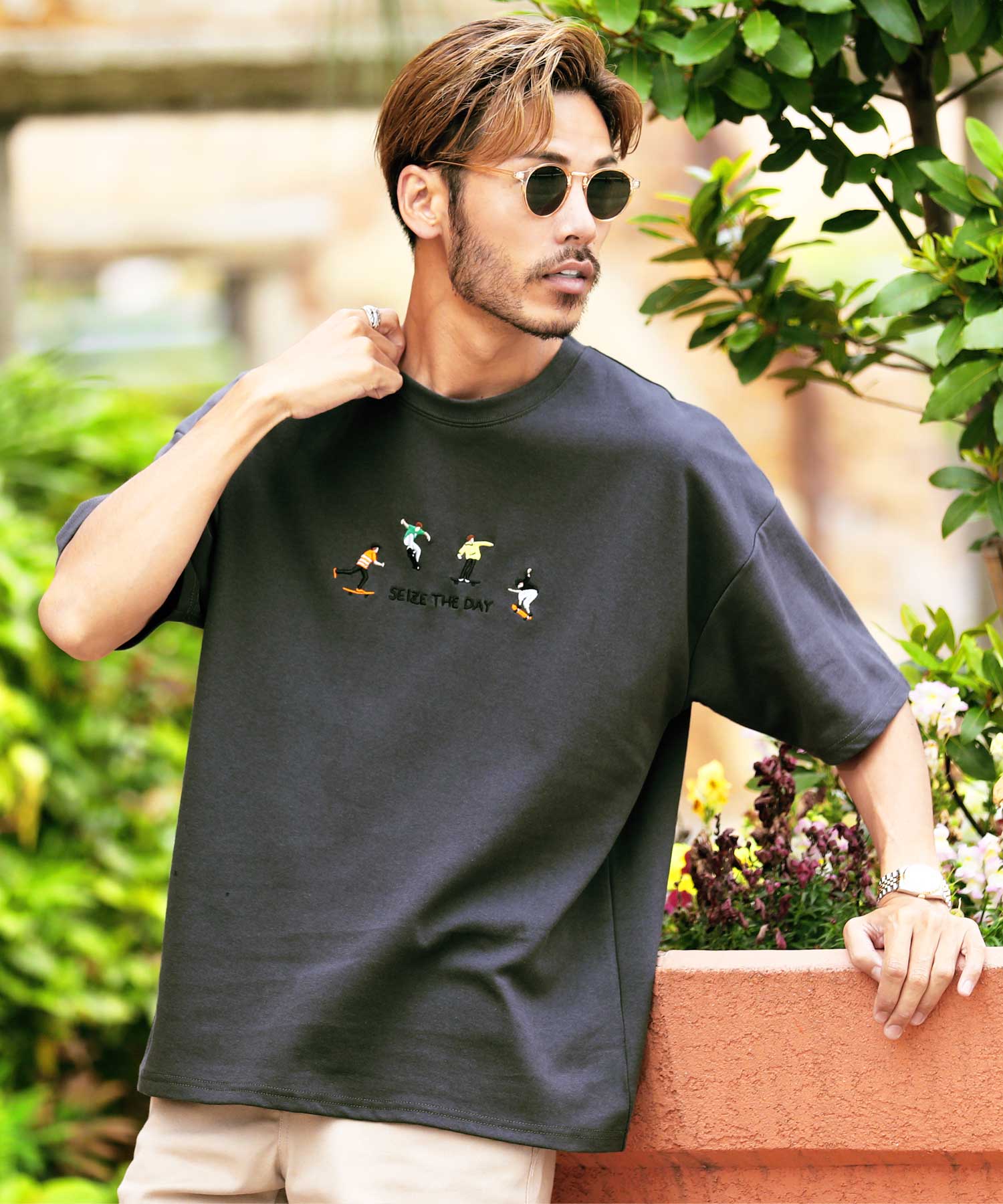 ジギーズショップ(JIGGYS SHOP) |ポンチロゴ刺繍半袖Tシャツ / Tシャツ