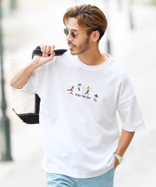 ジギーズショップ Jiggys Shop ポンチロゴ刺繍半袖tシャツ Tシャツ メンズ おしゃれ ティーシャツ 半袖 カットソー トップス クルーネック Magaseek